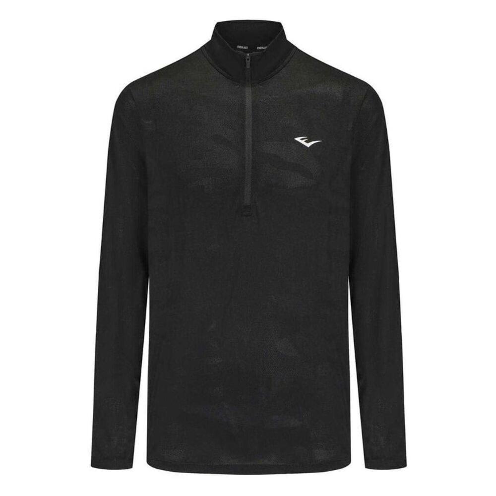 Everlast Mens Mock Neck Regular Long-Sleeved Top / Black